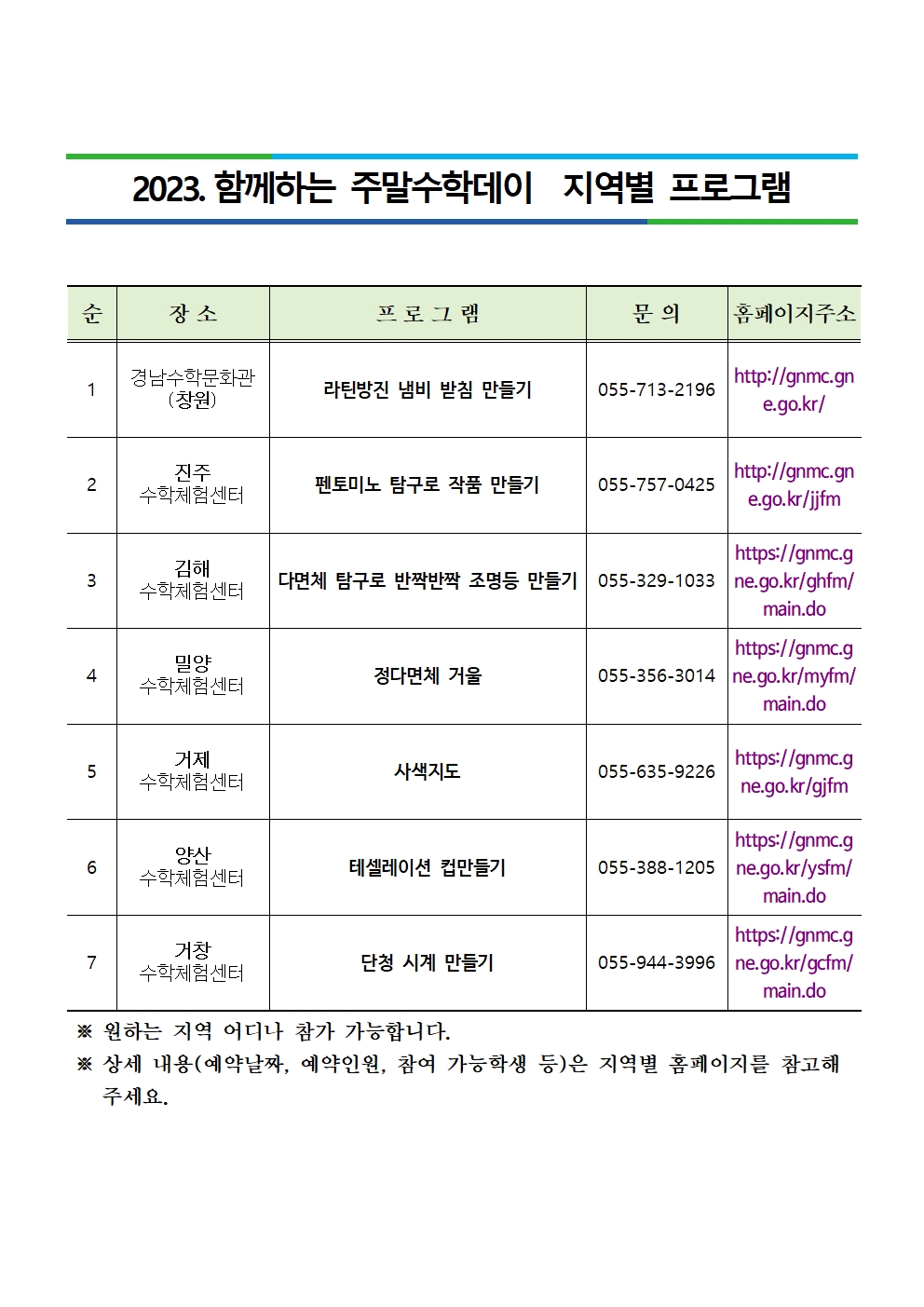 2023. 함께하는 주말 수학데이 지역별 프로그램(10~11월)001.jpg