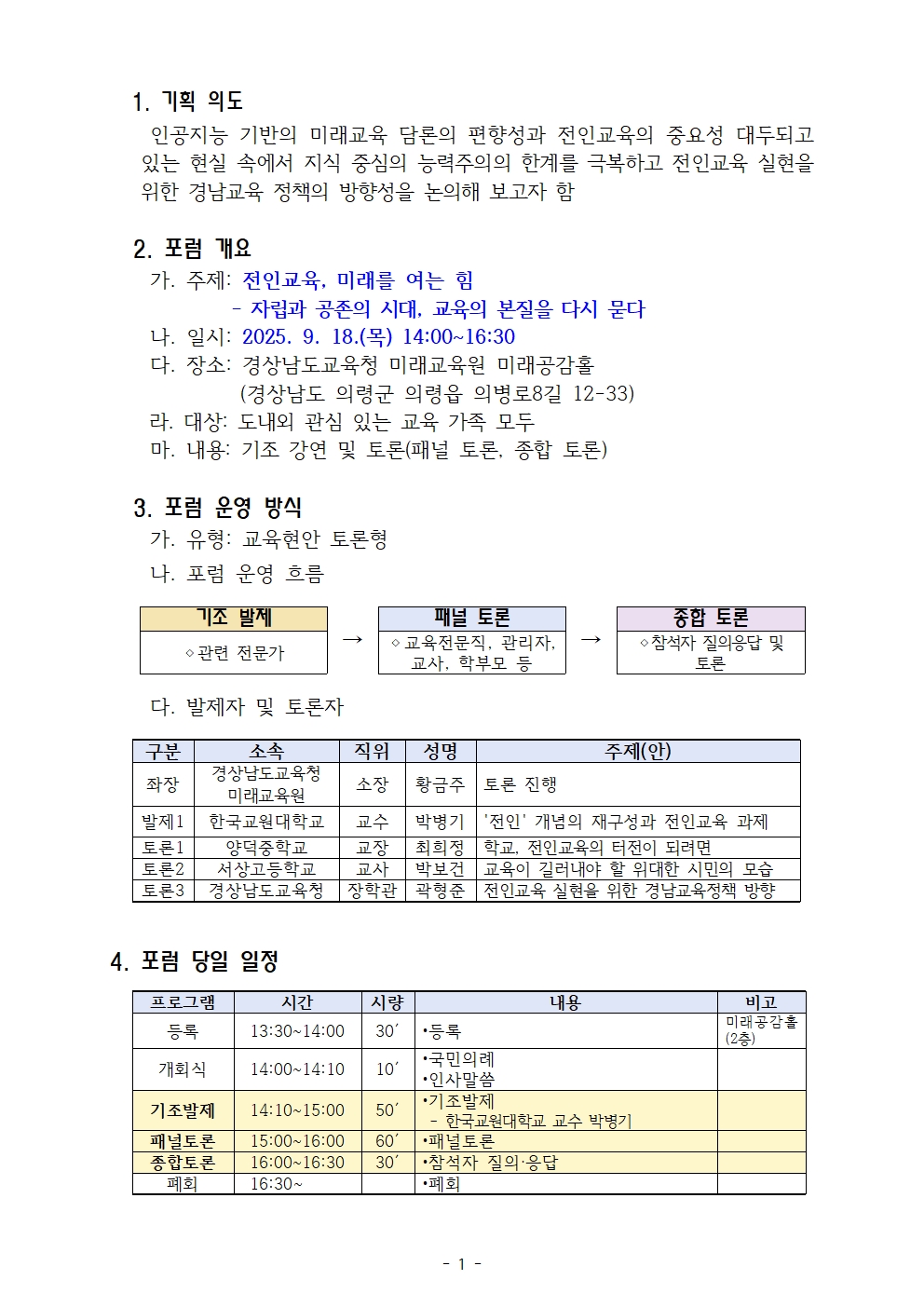 2025. 제3차 경남교육정책 포럼 운영 계획001.jpg